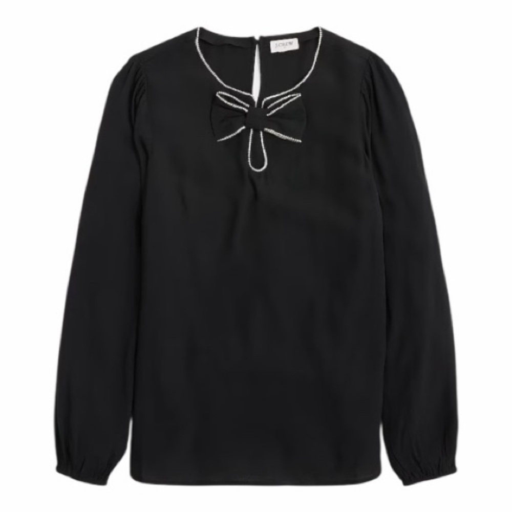 • J. Crew Factory • Jeweled Bow Top